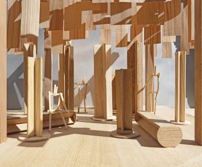 Wood for the Trees exhibition maquette. Image courtesy of Mitre 